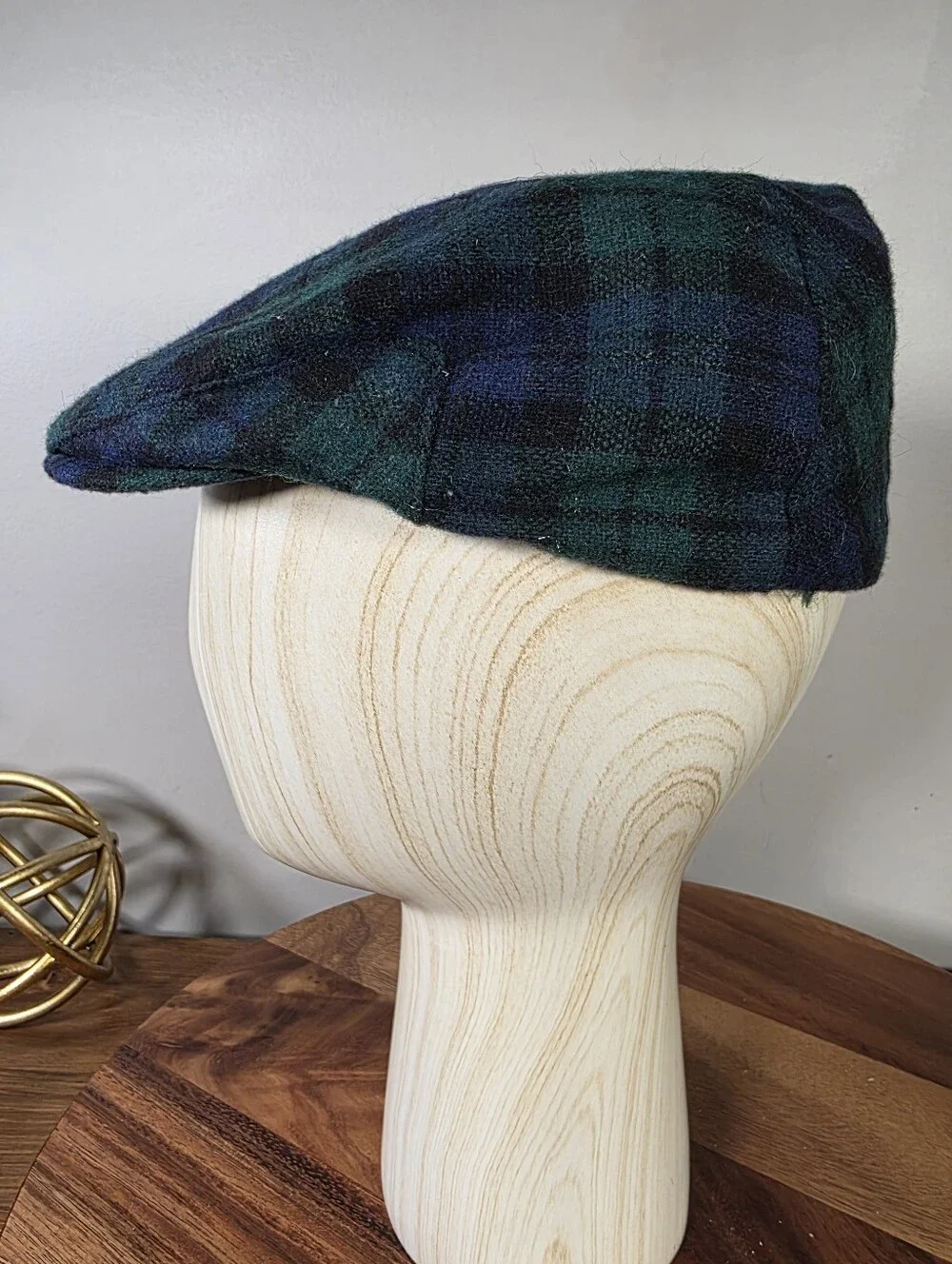 Bert Pulitzer Collector’s Edition Black Watch Tartan Flat Cap - Size Small